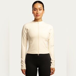 437 • The BBL Curve Cream Zip-Up Jacket Top